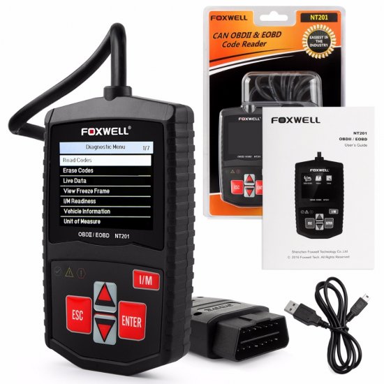 Foxwell NT201 OBD2 Scanner Automotive Engine Code Reader - Click Image to Close